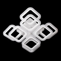 Светодиодная люстра современная, белый каркас 8 источников света 144Вт с пу...