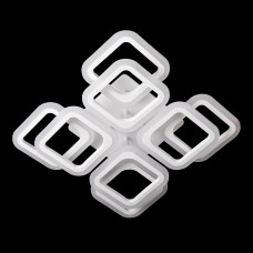 Светодиодная люстра современная, белый каркас 8 источников света 144Вт с пультом и димером