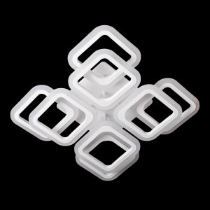 Светодиодная люстра современная, белый каркас 8 источников света 144Вт с пультом и димером