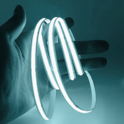 Светодиодная лента COB 320д.м. 24V IP20 10W/m 1000Lm 6500К холодный белый, бобина 5м (цена 1м)