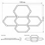 Светильник led Hexagon cоты 120Вт 6000K, алюминиевая плата - фото №3
