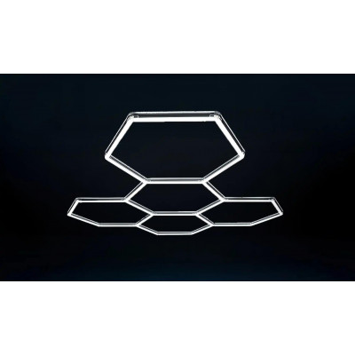 Світлодіодні соти 168Вт 6000К 5hexs 18480Лм для автомийки та майстерні