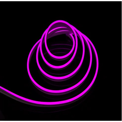 Светодиодный неон фиолетовый 12V 6×12 мм IP65 SMD2835 120 д.м. готовый комплект