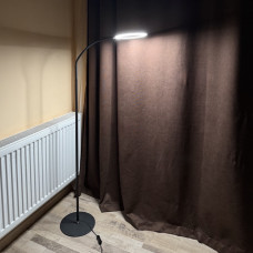 Світлодіодний торшер підлоговий 7W 5000K 220V чорний 1,69м регульований нахил