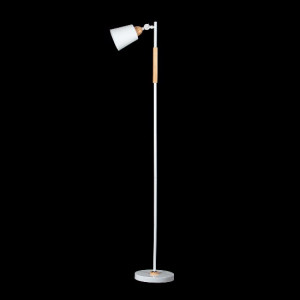 Торшер белый лофт поворотный плафон E27 с кнопкой на шнуре