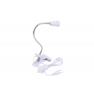 Держатель для ламп Е27 гибкий 26см с прищепкой