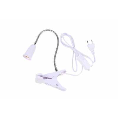 Держатель для ламп Е27 гибкий 26см с прищепкой