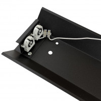 Світильник (корпус) під 2 лампи Т8 1200мм IP20 компакт чорний 2х стороннє