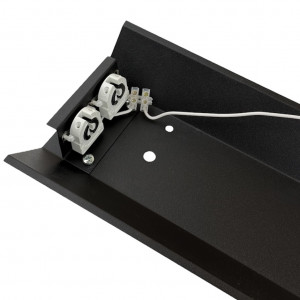 Светильник (корпус)  под 2 лампы т8 1200мм IP20 компакт черный 2х стороннее Светильник (корпус)  под 2 лампы т8 1200мм IP20 компакт черный 2х стороннее