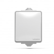 Вимикач одноклавішний зовнішній IP65 сірий