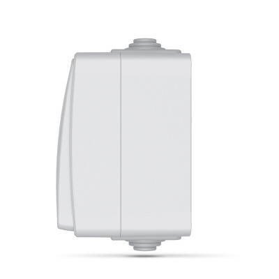 Вимикач одноклавішний зовнішній IP65 сірий