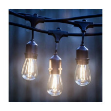 Вулична гірлянда CL50-25-1 E27 50 ламп 25м IP65 на підвісах чорна