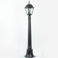 Вуличний світильник на стійці 130 см чорний для парку під лампу Е27