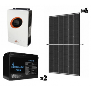 Зарядные станции 3.6кВт с солнечными панелями 6×445Вт + гибридный инвертор ...