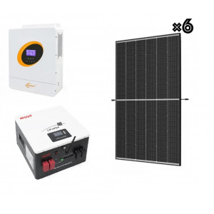 Зарядные станции с солнечными панелями 6×445Вт + гибридный инвертор (ИБП) 3...