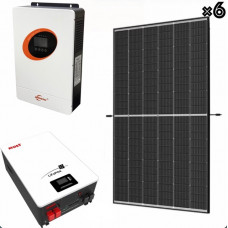 Зарядні станції 3600Вт із сонячними панелями 6×445Вт + гібридний інвертор (...