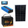 Комплект резервного живлення з сонячною панеллю 120W + інвертор 1500W (макс 3000W) чистий синус + ШИМ та АКБ LiFePO4 12V 50Ah (640Вт) LED STORY - фото №1