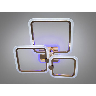 Золота люстра led 65Вт 3630Лм з пультом, димером, 3 режими світла