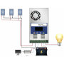 Портативная солнечная электростанция Led-Stori 750Вт: солнечные панели 5x150Вт + инвертор 1000Вт (макс 2000Вт) с чистым синусом и АКБ 12А 100А/ч (1200Вт) + MPPT 60А - фото №2