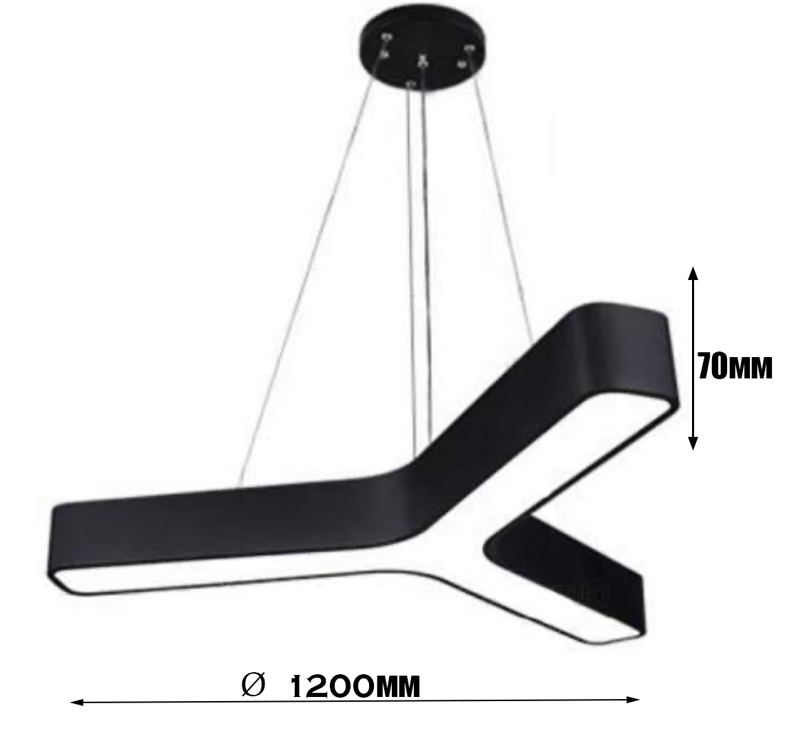 Cветодиодные светильники тип Y 1.2м 60W 5000К Led-Story подвесной фигурный