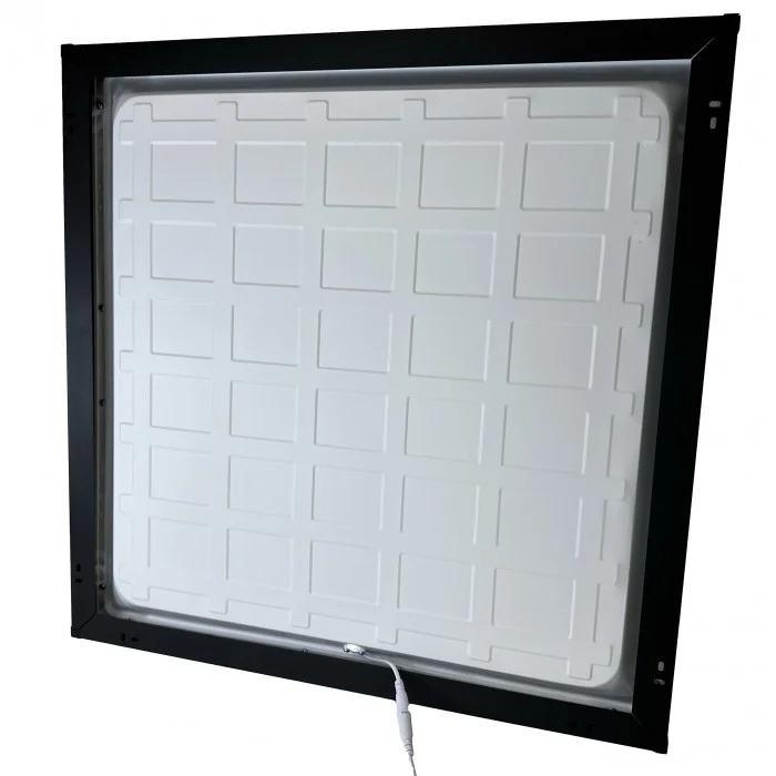 Led панель 600х600 48Вт 4800Лм холодный белый 6500К с черной рамкой для накладного монтажа Led-Story