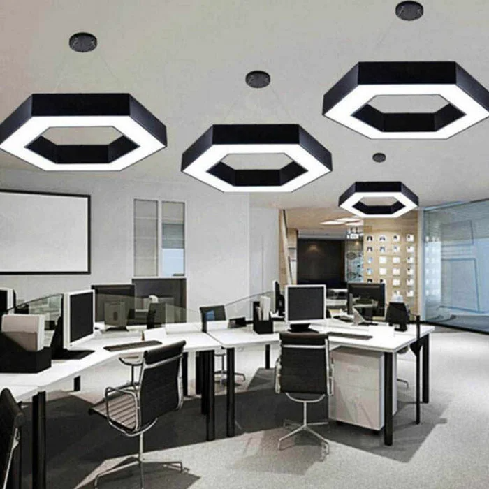 Cветодиодный светильник LED STORY Hollow Hexagon 1.2м 96Вт 6500К подвесной фигурный