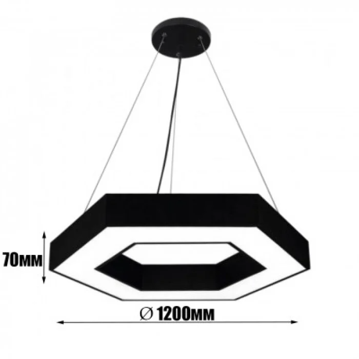 Cветодиодный светильник LED STORY Hollow Hexagon 1.2м 96Вт 6500К подвесной фигурный