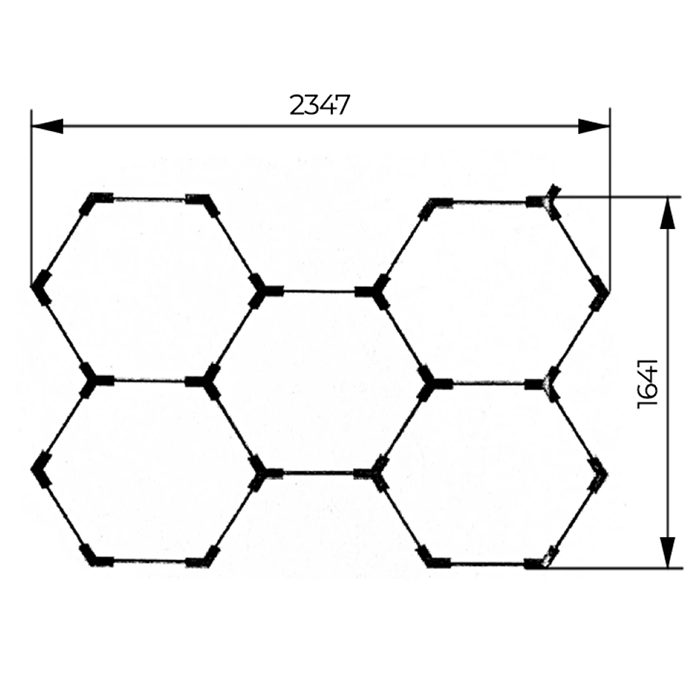 Светильник для коммерческих помещений 168W светодиодный 18480Lm 5hexs 6500К холодный белый